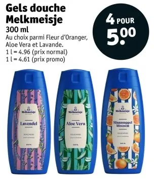 Offre: Gels douche Melkmeisje