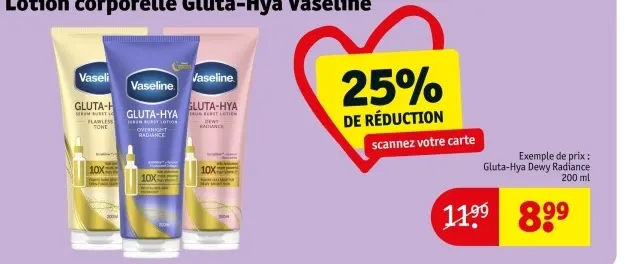 Offre: Lotion corporelle Gluta-Hya Vaseline