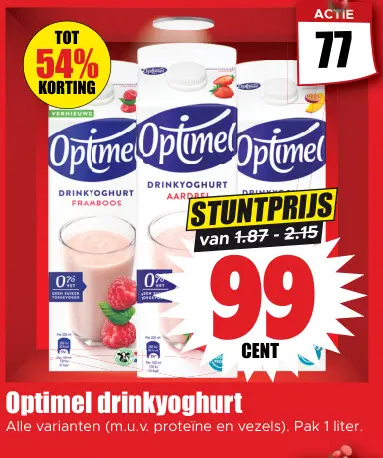 Aanbieding: Optimel drinkyoghurt