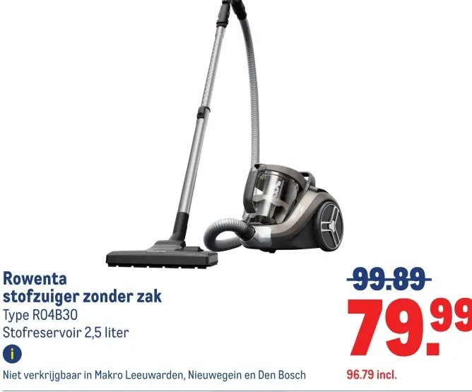 Aanbieding: stofzuiger zonder zak