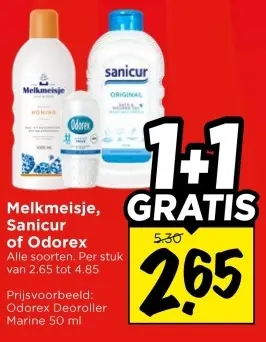 Aanbieding: Melkmeisje, Sanicur of Odorex