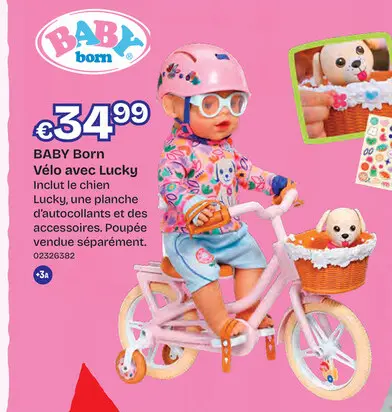 Offre: BABY Born Vélo avec Lucky