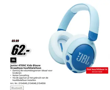 Aanbieding: Junior 470NC Kids Blauw Draadloze hoofdtelefoon