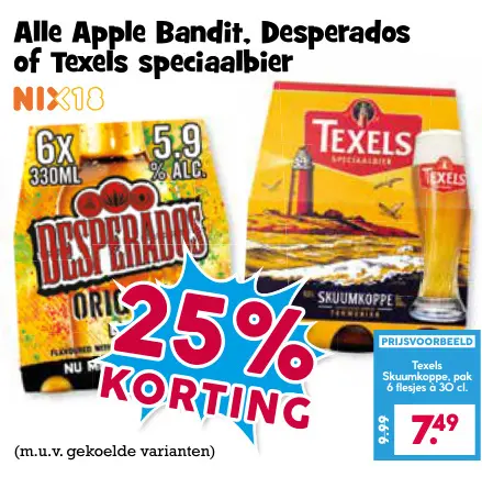 Aanbieding: Apple Bandit, Desperados of Texels speciaalbier