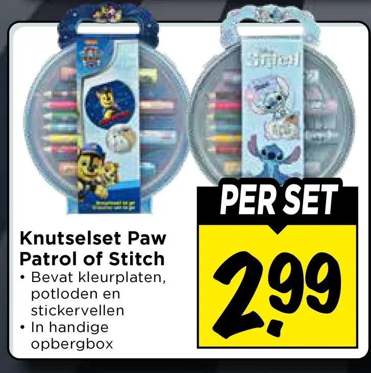 Aanbieding: Knutselset Paw Patrol of Stitch