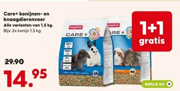 Aanbieding: Care+ konijnen- en knaagdierenvoer