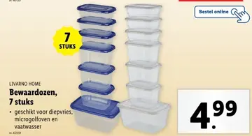 Aanbieding: Bewaardozen, 7 stuks