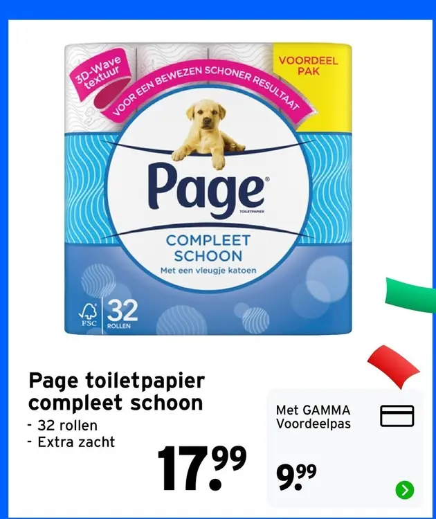 Aanbieding: Page toiletpapier compleet schoon