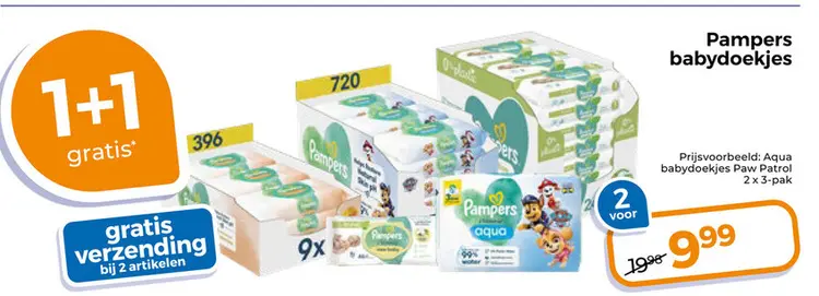 Aanbieding: Pampers babydoekjes