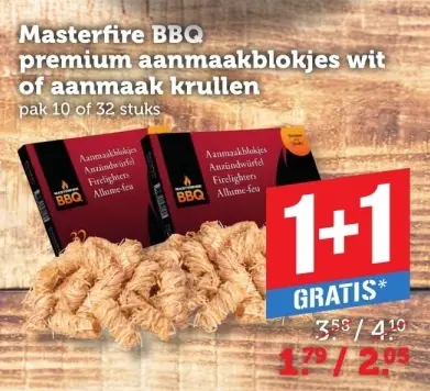 Aanbieding: premium aanmaakblokjes wit of aanmaak krullen