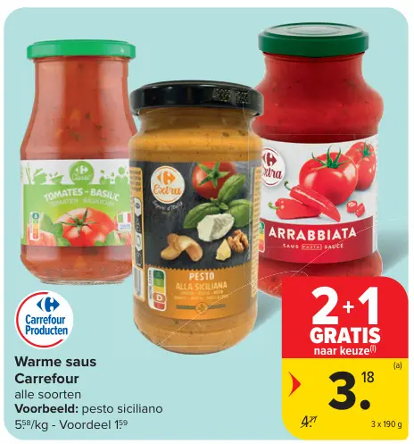 Promotie: Warme saus