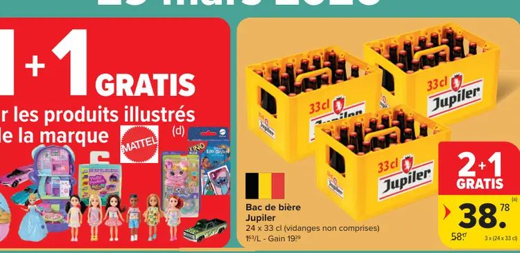 Offre: Bac de bière Jupiler