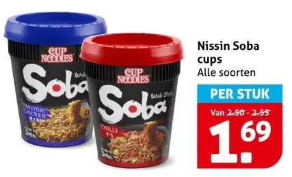 Aanbieding: Nissin Soba cups
