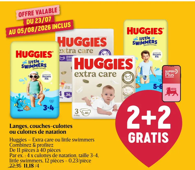Offre: Langes, couches-culottes ou culottes de natation