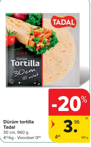 Promotie: Dürüm tortilla