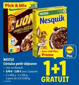 Offre: Céréales petit-déjeuner