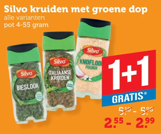 Aanbieding: Silvo kruiden met groene dop