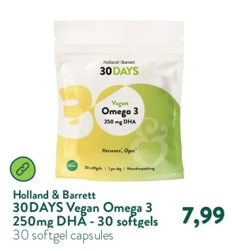 Aanbieding: 30DAYS Vegan Omega 3 250mg DHA