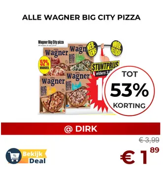 Aanbieding: Alle Wagner big city pizza