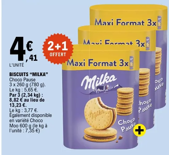 Promotie: BISCUITS "MILKA" Choco Pause