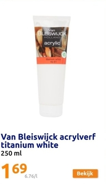 Aanbieding: Van Bleiswijck acrylverf titanium white