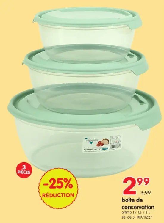 Offre: boîte de conservation