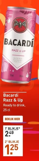 Aanbieding: Bacardí Razz & Up