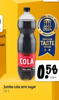 Promotie: Cola zero sugar