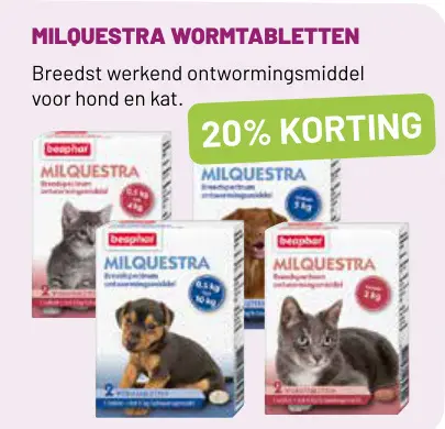 Aanbieding: Milquestra wormtabletten