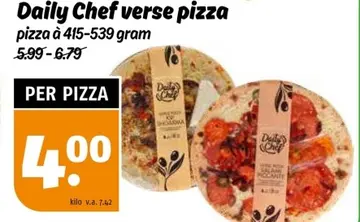 Aanbieding: Daily Chef verse pizza