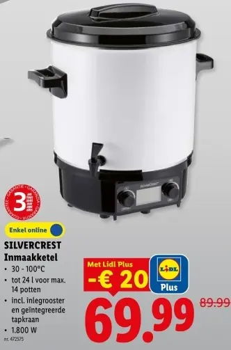 Promotie: Inmaakketel