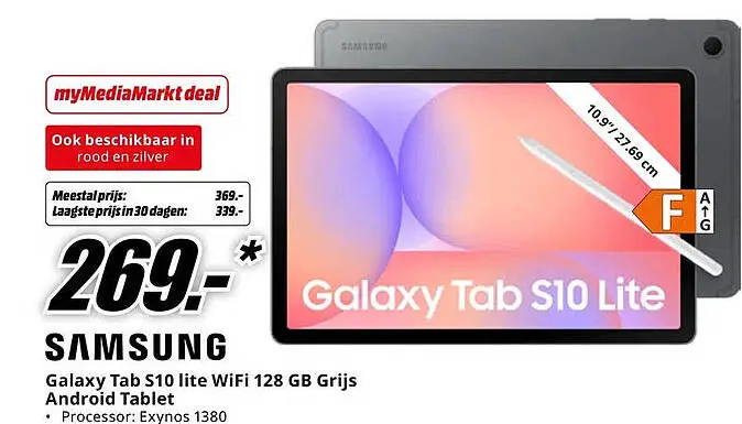Aanbieding: Galaxy Tab S10 lite WiFi 128 GB Grijs Android