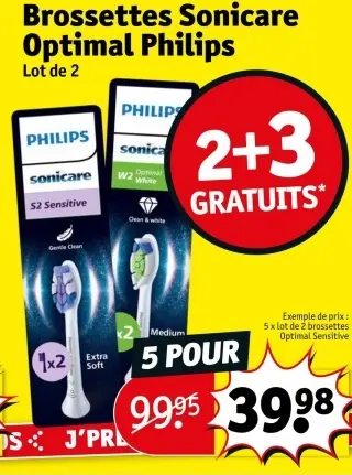 Offre: Brossettes Sonicare Optimal Philips