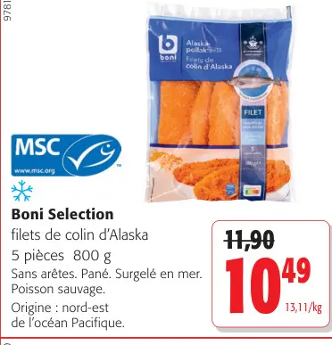 Offre: Filets de colin d'Alaska