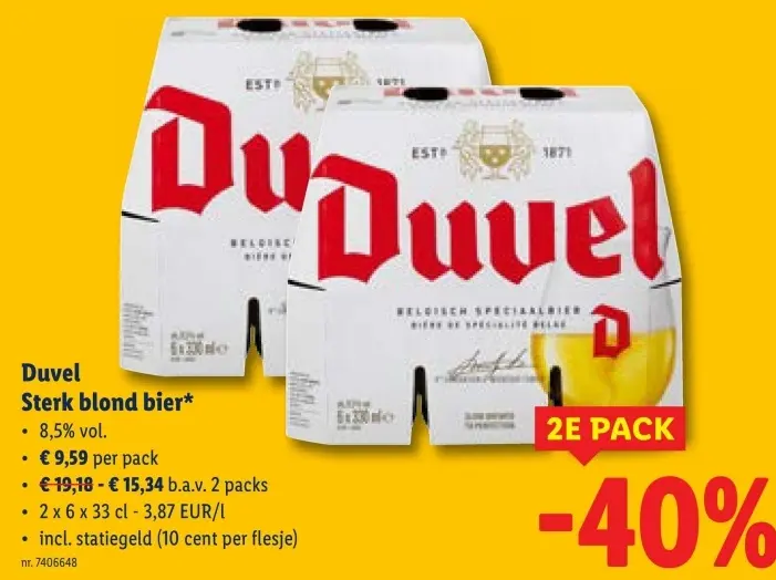 Aanbieding: Duvel Sterk blond bier