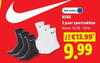 Aanbieding: NIKE 3 paar sportsokken
