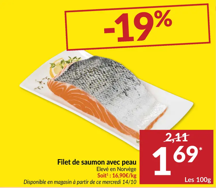 Offre: Filet de saumon avec peau