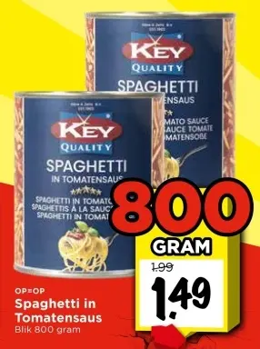 Aanbieding: Spaghetti in Tomatensaus