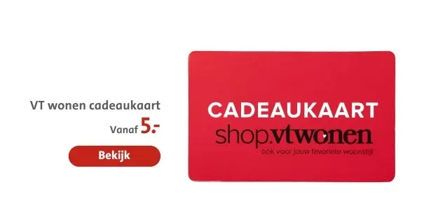 Aanbieding: VT wonen cadeaukaart