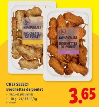 Offre: Brochettes de poulet