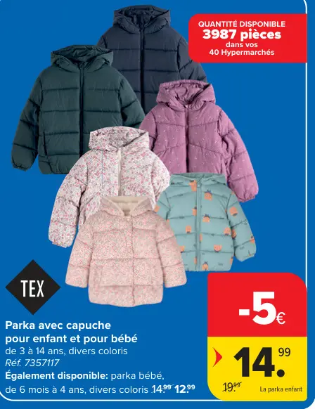 Offre: Parka avec capuche