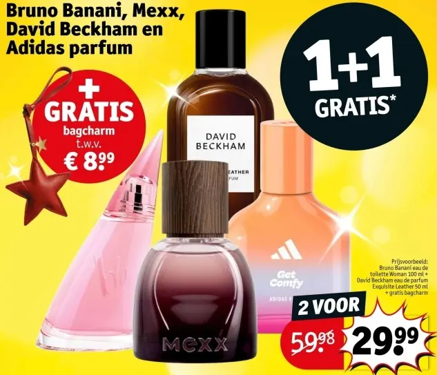 Promotie: Bruno Banani, Mexx, David Beckham en Adidas parfum
