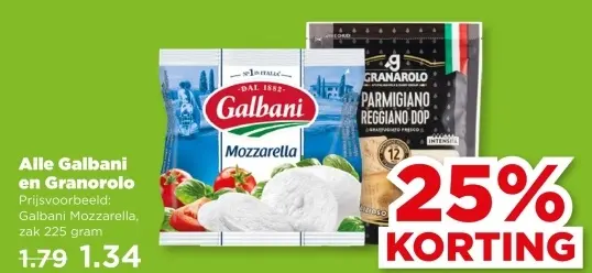 Aanbieding: Galbani Mozzarella, Granarolo Parmigiano Reggiano DOP