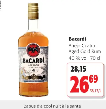Offre: Añejo Cuatro Aged Gold Rum
