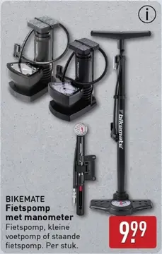 Aanbieding: Fietspomp met manometer