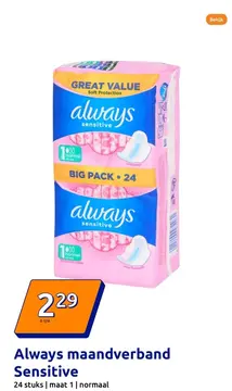 Aanbieding: Always maandverband Sensitive