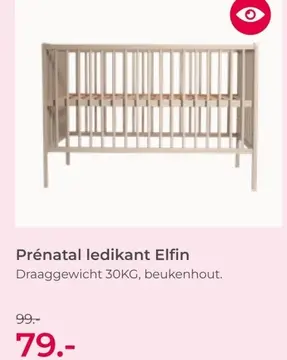 Aanbieding: Prénatal ledikant Elfin