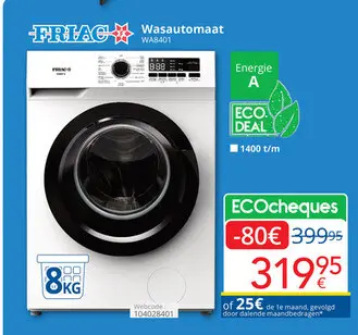 Promotie: Wasautomaat