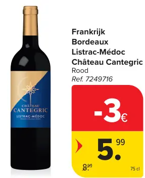 Promotie: Bordeaux Listrac-Médoc Château Cantegric