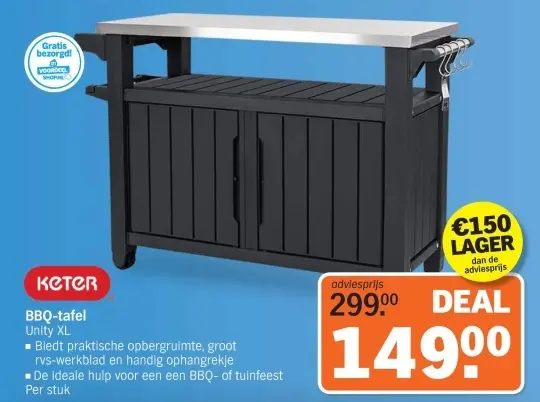 Aanbieding: BBQ-tafel Unity XL